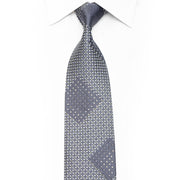 Rhinestone Silk Necktie – Silver Sparkle Crystal