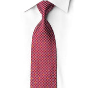 Burgundy Silk Rhinestone Tie with Amber Sparkles | Elegant Men's Designer Necktie