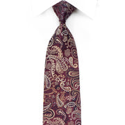 Grang Cia Men’s Crystal Rhinestone Silk Necktie Paisley On