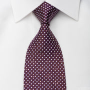 Louis Quatorze Rhinestone Necktie Silver Micro Squares On