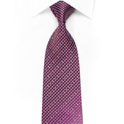 Maestro Men’s Crystal Rhinestone Necktie Silver Purple