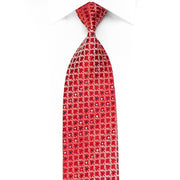 Maestro Men’s Crystal Rhinestone Silk Necktie Cartouche On
