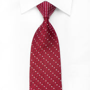 Nina Ricci Men’s Crystal Silk Tie Silver Micro Squares On
