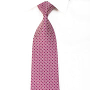 Nina Ricci Men’s SIlk Tie Silver Geometric On Purple
