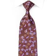Paco Rabanne Men’s Silk Rhinestone Necktie Mauve Floral On