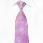 Pierre Cardin Men’s Crystal Silk Necktie Trellis On Mauve