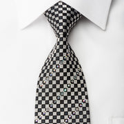 Roberta di Camerino Bling Rhinestone Necktie Silver Black