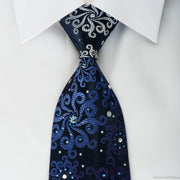Vito Rufolo Silk Tie Medallions On Blue With Sparkling