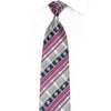 Rhinestone Silk Necktie – Pink & Crystal AB with Gold Sparkle