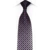 Silver Striped On Navy Rhinestone Tie With Copper Sparkles