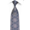 Silver Marrakesh On Navy Blue Crystal Rhinestone Silk Necktie