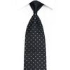 Rhinestone Crystal Silk Necktie – Black with Clear Crystals