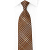 Metro City Strass-Krawatte, goldenes Foulard-Design auf Braun mit silbernen Glitzern