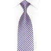 Mauve Checkered Rhinestone Silk Necktie With Purple Sparkles