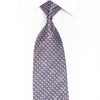 Mauve Silver Geometric Rhinestone Silk Necktie