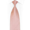 Peach Geometric On Peach Rhinestone Silk Necktie With Silver Sparkles