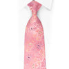 Pierre Cardin Seidenkrawatte mit Blumenmuster auf Rosa und Strasssteinen