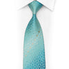 Geometric Trellis On Blue Rhinestone Tie With Silver Sparkles