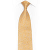 Paisley Design On Yellow Rhinestone Silk Tie With Gold Sparkles