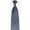 Silver Trellis On Ultra Marine Blue Rhinestone Silk Tie