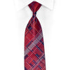 Red Geometric On Navy Rhinestone Silk Tie