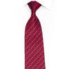 San-Dee Rhinestone Silk Necktie – Red Geometric Crystal AB