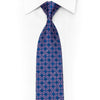 Rhinestone Silk Necktie – Navy Blue & Pink Floral Crystal