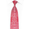 Red Rhinestone Crystal Silk Necktie