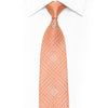 San-Dee Peach Rhinestone Silk Necktie – Crystal Embellished