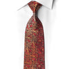 Luxury Red Paisley Silk Tie with Crystal Accents | Handmade Designer Necktie