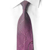 Luxury Purple Geometric Silk Tie with Crystal Scroll Design | Handmade Designer Necktie | San-Dee-203