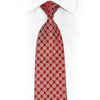 Silver Ornate On Burgundy Rhinestone Silk Tie With Sparkles