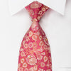 Maestro Silk Rhinestone Necktie Anthemion On Pink With 