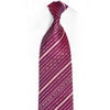 Blue Burgundy Checkered & Stripped Rhinestone Tie