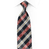 Blue Red Silver & Gold Plaid Design Rhinestone Tie
