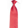 Blue Trellis On Pink Rhinestone Silk Necktie - 1