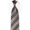 Bronze Blue Silver Striped Rhinestone Tie With Silver