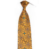 Geometric On Gold Yellow Rhinestone Silk Tie - 1