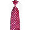 Geometric On Red Rhinestone Silk Necktie With Silver