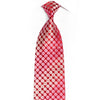 Geometric On Red Rhinestone Silk Tie - 1