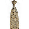 Gold Medallions On Black Rhinestone Silk Tie With Silver