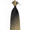 Pierre Cardin Mens Rhinestone Necktie Gold Silver Geometric 