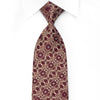 Bruno Baffi Silk Tie Golden Cartouche On Burgundy Sparkling With Rhinestones - San-Dee