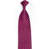 Gray Trellis On Burgundy Rhinestone Silk Necktie - 1
