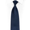 Lalanta Navy Blue Woven Silk Necktie - Herringbone
