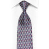 Luminous Rhinestone Silk Necktie – Purple & Silver Art Deco