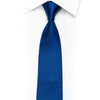 Men’s Skinny Silk Necktie Blue Black Striped With Blue