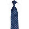 Pink Monogram Trellis On Blue Rhinestone Silk Tie - 1