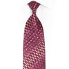 Pink Purple Geometric On Burgundy Rhinestone Silk Necktie