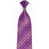 Purple Geometric Rhinestone Silk Necktie With Sparkles - 1